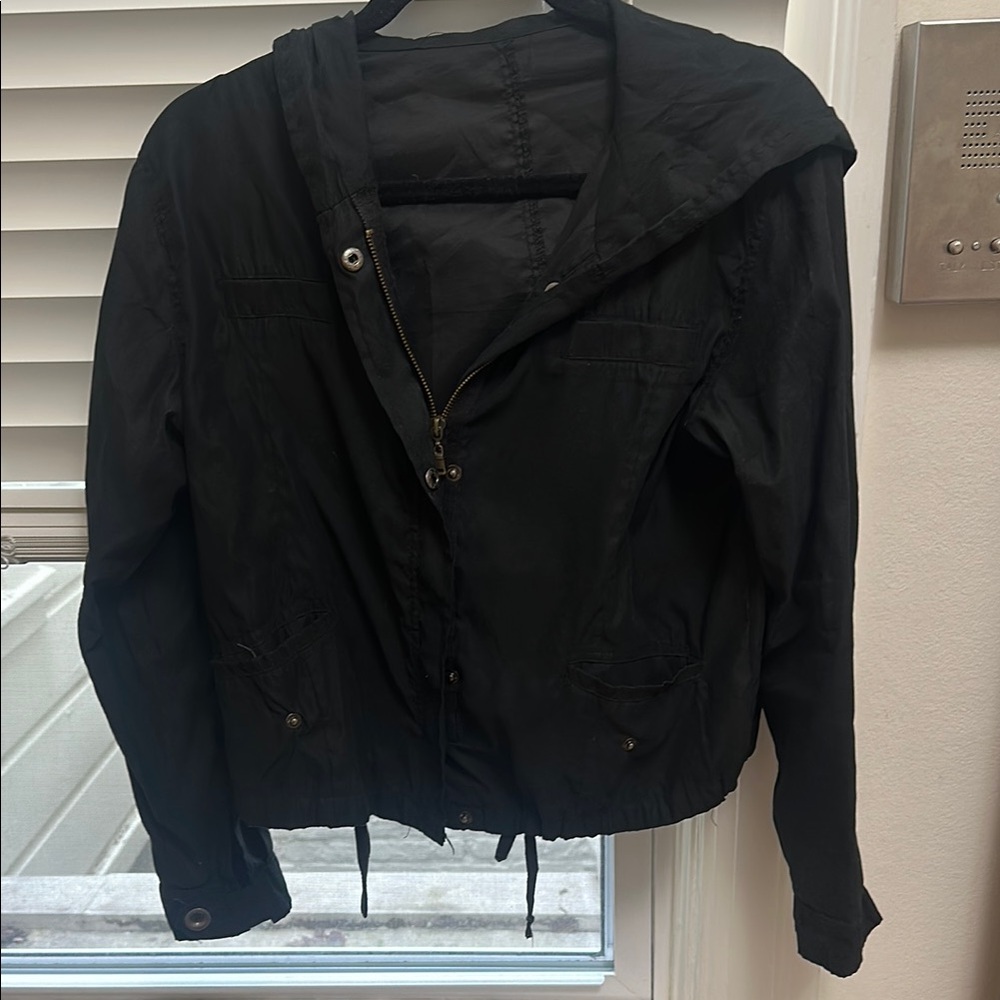 Black Hooded Jacket